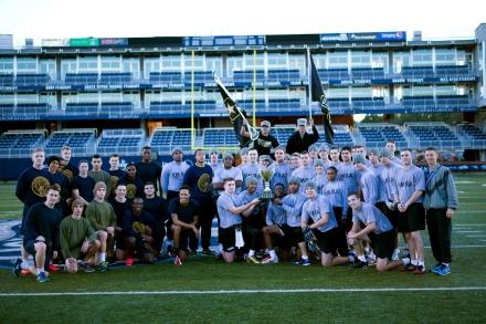Army Navy Flag Football Game participants